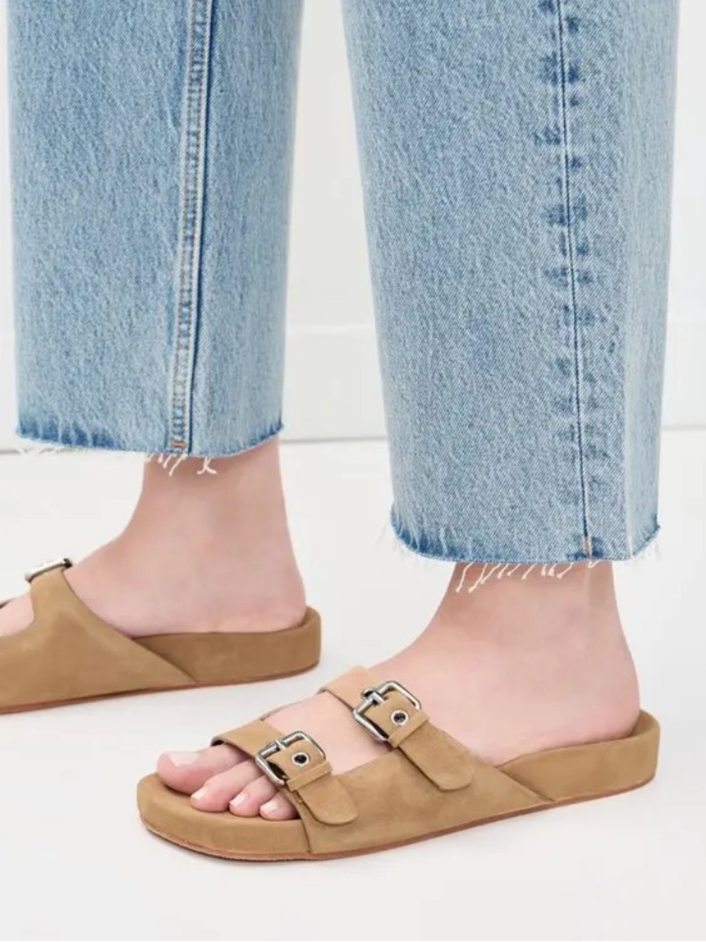 MADEWELL The Cambrea Double-Strap
Sandal  $118 women size 9 new 
Field Khaki